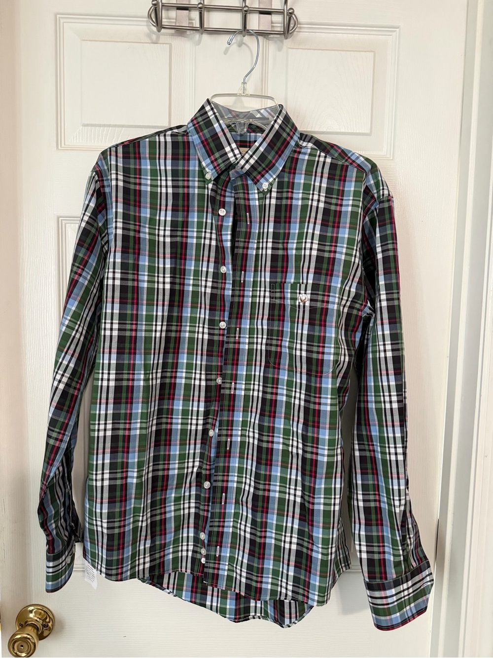 Cotton Brothers Men’s Plaid Long Sleeve Button Down Shirt